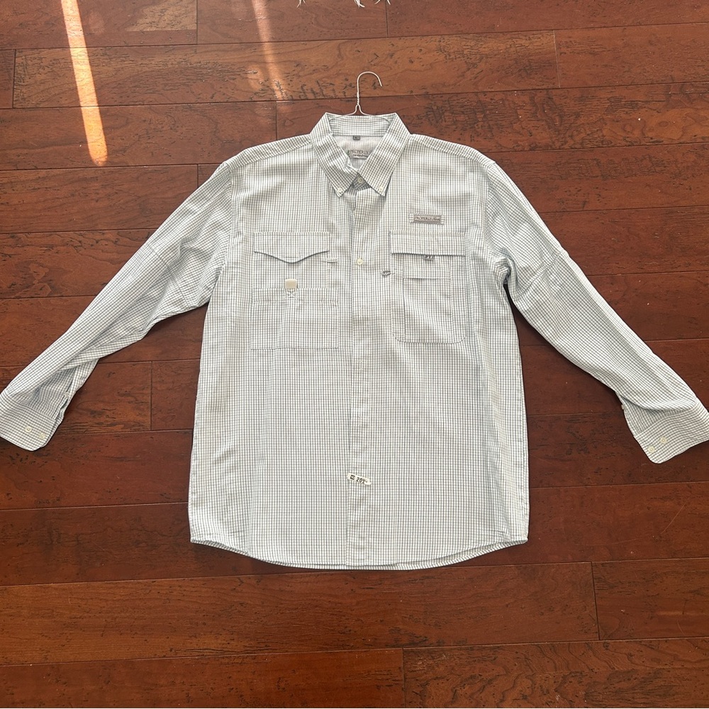 Properly Tied Dry Fit Fishing Shirt Long Sleeve Button Up PFG Moisture Wicking